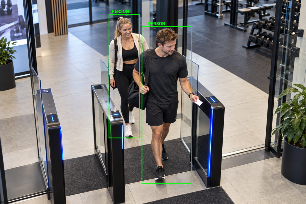 Anti-snik-system oppdager to personer som passerer adgangsporten på samme adgang
